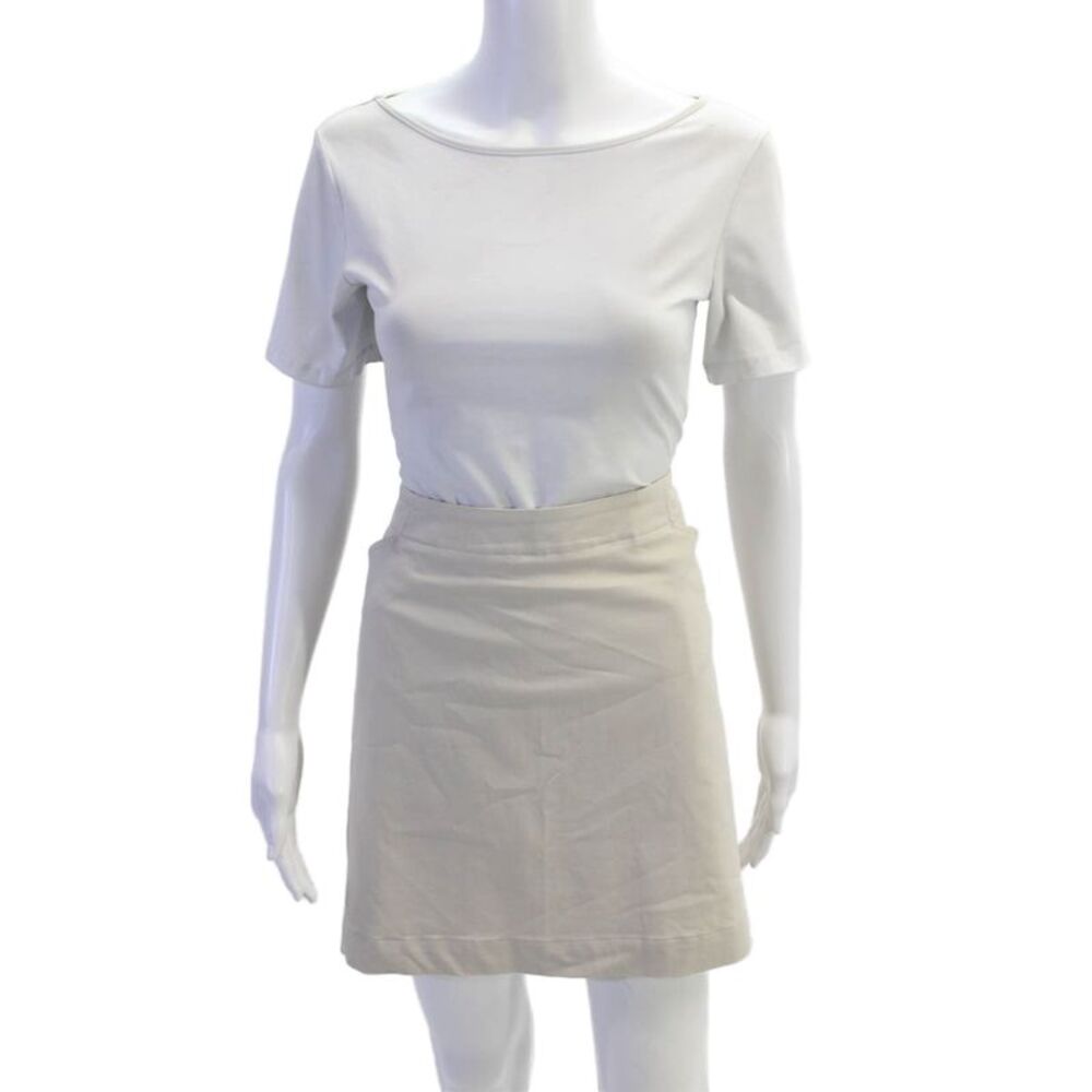 Nike Golf Womens Solid Zip Up Activewear Mini Skort Beige Size 16